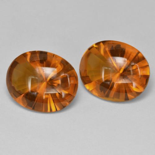 Gemme di Citrino Arancione scuro naturale da 6.59 ct, Taglio ovale, Trasparente