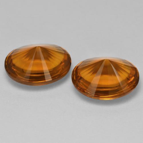 Gemme di Citrino Arancione scuro naturale da 6.59 ct, Taglio ovale, Trasparente