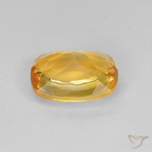 Citrino Dorato scuro naturale da 1.26 ct, Cuscino, Trasparente