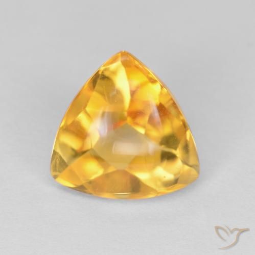 1.81ct Naturale Arancio dorato Citrino, Taglio trillion, Trasparente