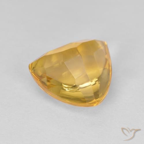 Citrino Arancio dorato naturale da 1.81 ct, Taglio trillion, Trasparente
