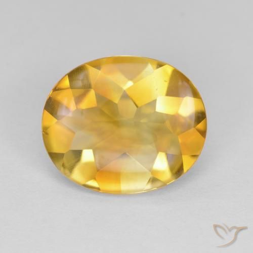 3.81ct Naturale Arancio Dorato Profondo Citrino, Ovale, Trasparente