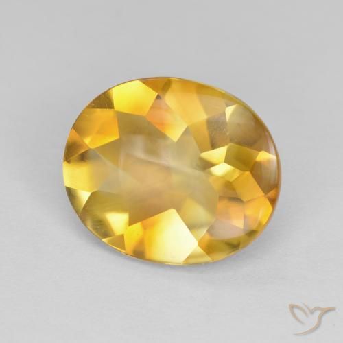 Citrino Arancio Dorato Profondo naturale da 3.81 ct, Ovale, Trasparente