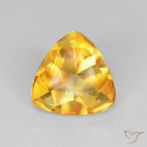 1.64ct Naturale Oro medio Citrino, Taglio trillion, Trasparente