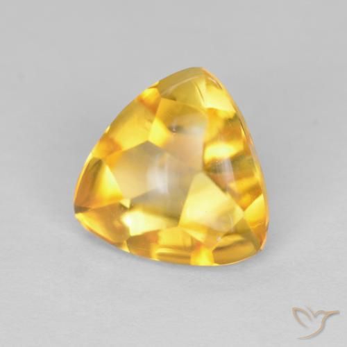 Citrino Oro medio naturale da 1.64 ct, Taglio trillion, Trasparente