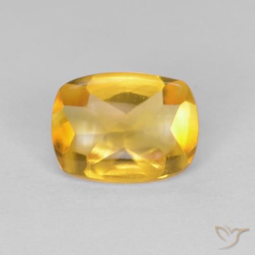1.25ct Naturale Dorato medio Citrino, Cuscino, Trasparente