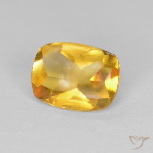 Citrino Dorato medio naturale da 1.25 ct, Cuscino, Trasparente