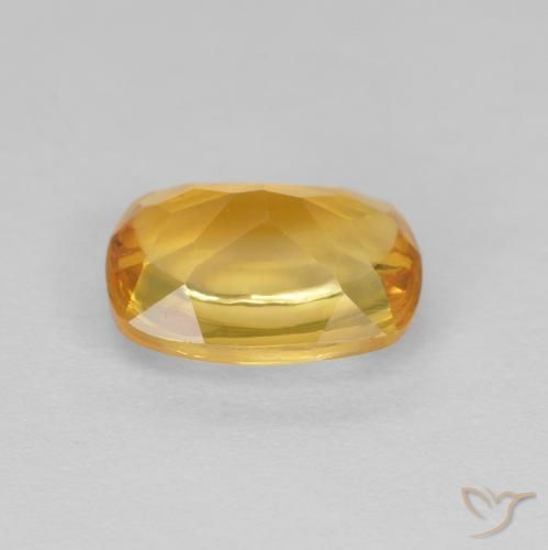 Citrino Dorato medio naturale da 1.25 ct, Cuscino, Trasparente