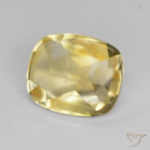 4.68ct Naturale Dorato Citrino, Cuscino, Trasparente