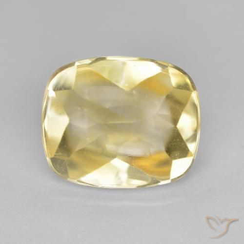 5.66ct Naturale Dorato Citrino, Cuscino, Trasparente
