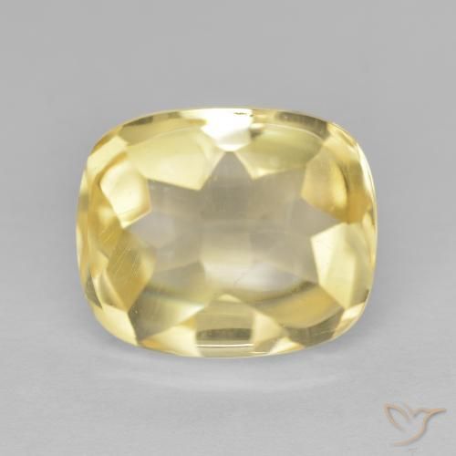 6.69ct Naturale Dorato Citrino, Cuscino, Trasparente