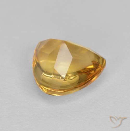 Citrino Arancio Dorato Profondo naturale da 1.70 ct, Taglio trillion, Trasparente