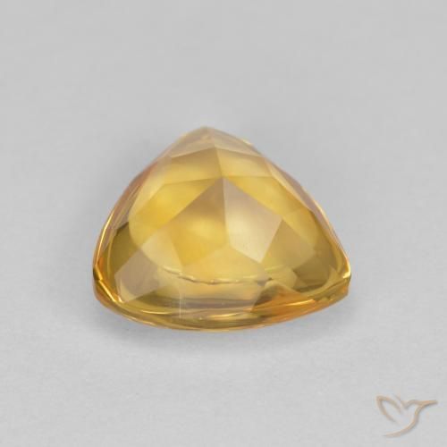 Citrino Dorato naturale da 1.48 ct, Taglio trillion, Trasparente