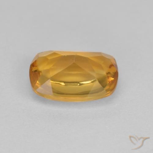 Citrino Arancio Medio naturale da 1.36 ct, Cuscino, Trasparente