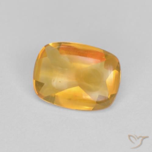 Citrino Arancio Dorato Profondo naturale da 1.15 ct, Cuscino, Trasparente
