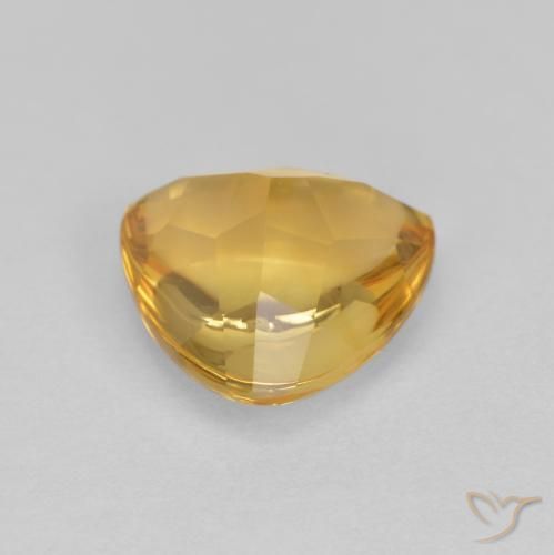 Citrino Arancio Dorato Profondo naturale da 1.56 ct, Taglio trillion, Trasparente