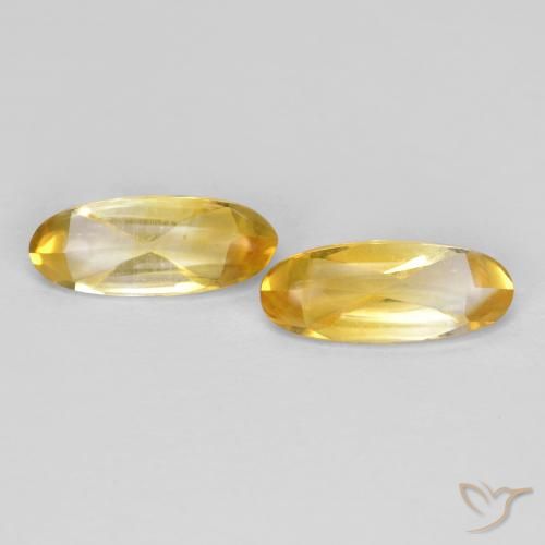 1.53ctw Naturale Oro Citrino, Ovale, Trasparente