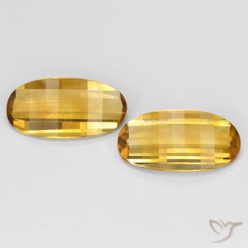 4.82ctw Naturale Arancio dorato Citrino, Ovale, VVS-VS