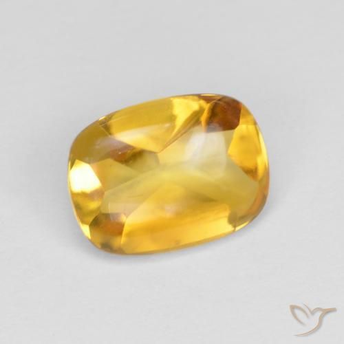 1.28ct Naturale Dorato Citrino, Cuscino, Trasparente