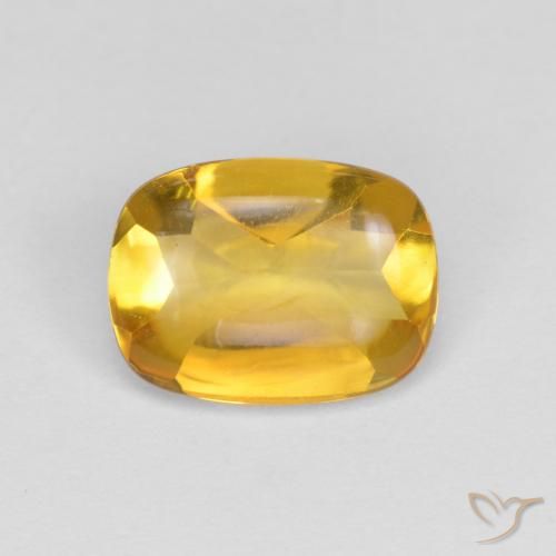 Citrino Dorato naturale da 1.28 ct, Cuscino, Trasparente