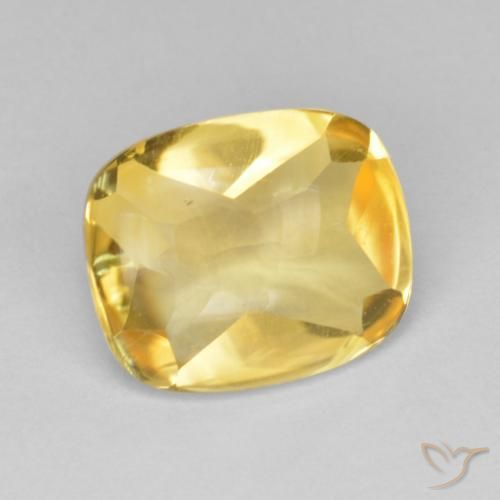 Citrino Dorato naturale da 4.96 ct, Cuscino, Trasparente