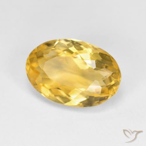 Citrino Dorato naturale da 4.03 ct, Ovale, VS