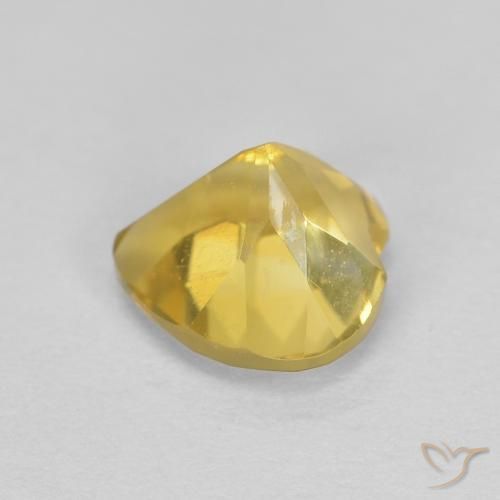 Citrino Giallo medio naturale da 0.79 ct, Cuore, VVS-VS