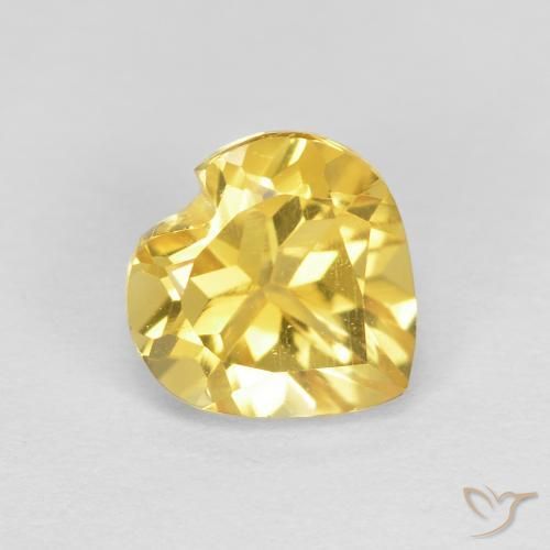 Citrino Giallo Toscana naturale da 0.79 ct, Cuore, VVS-VS