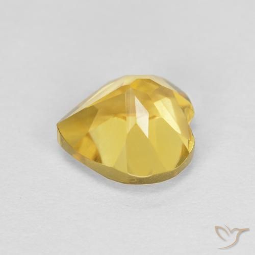 Citrino Giallo Toscana naturale da 0.79 ct, Cuore, VVS-VS
