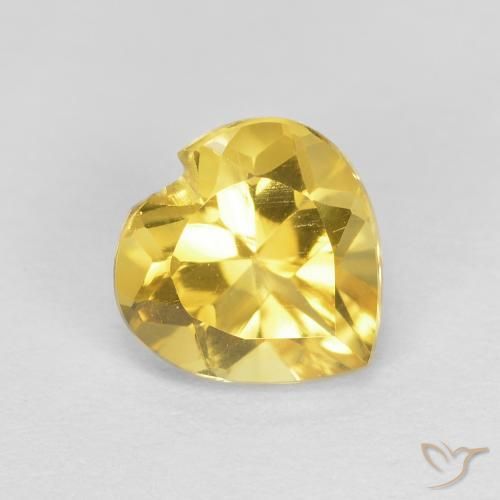 Citrino Giallo Toscana naturale da 0.78 ct, Cuore, VVS-VS