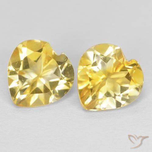 1.32ctw Naturale Oro chiaro Citrino, Cuore, VVS-VS