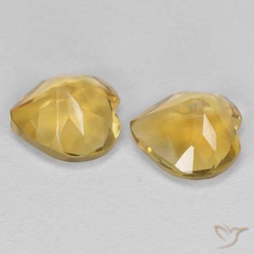 Gemme di Citrino Dorato medio naturale da 1.33 ct, Cuore, VVS-VS