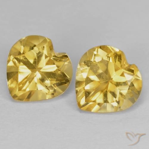 1.52ctw Naturale Dorato Citrino, Cuore, VVS-VS