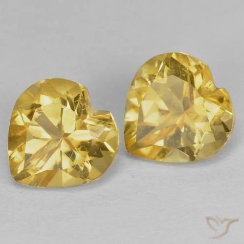 Gemme di Citrino Dorato naturale da 1.52 ct, Cuore, VVS-VS
