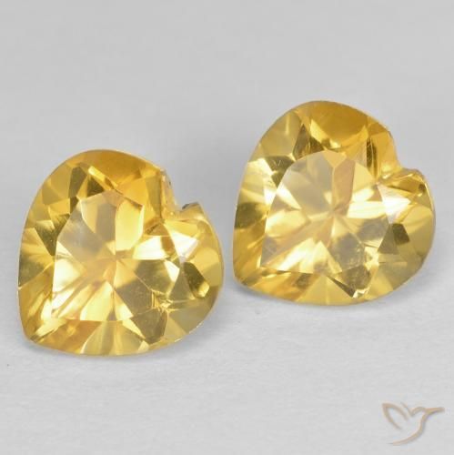 Gemme di Citrino Dorato naturale da 1.58 ct, Cuore, VVS-VS