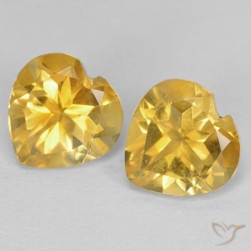 Gemme di Citrino Dorato naturale da 1.37 ct, Cuore, VVS-VS