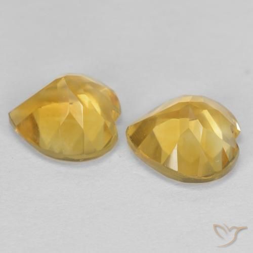 Gemme di Citrino Dorato naturale da 1.37 ct, Cuore, VVS-VS