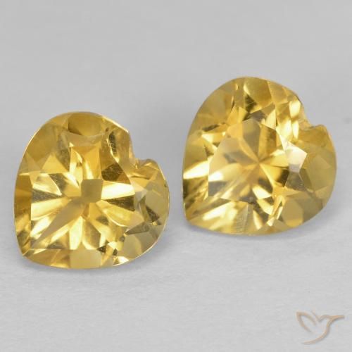 1.47ctw Naturale Oro profondo Citrino, Cuore, VVS-VS