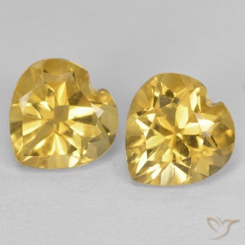 Gemme di Citrino Oro profondo naturale da 1.47 ct, Cuore, VVS-VS