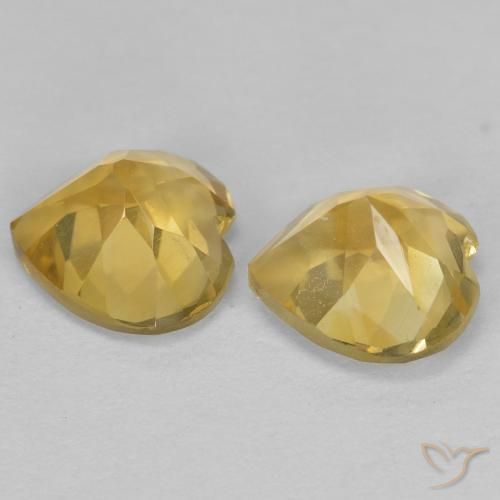 Gemme di Citrino Oro profondo naturale da 1.47 ct, Cuore, VVS-VS