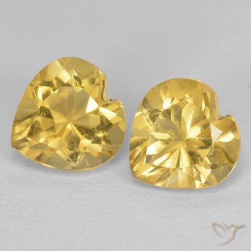 1.53ctw Naturale Dorato Citrino, Cuore, VVS-VS