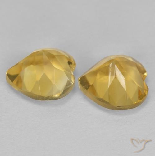 Gemme di Citrino Dorato naturale da 1.53 ct, Cuore, VVS-VS