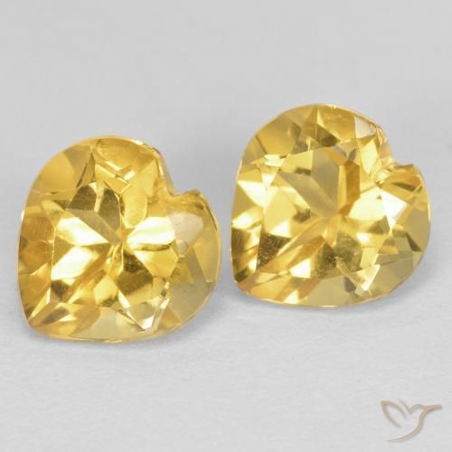 1.54ctw Naturale Arancio dorato Citrino, Cuore, VVS-VS