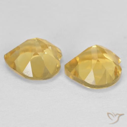 Gemme di Citrino Arancio dorato naturale da 1.54 ct, Cuore, VVS-VS