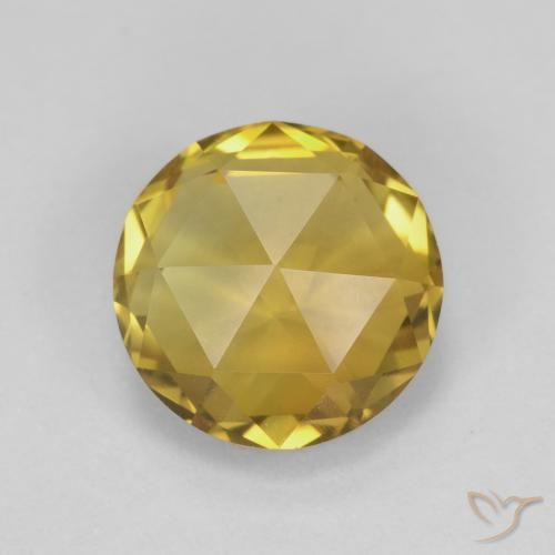 1.77ct Naturale Arancione-Oro Citrino, Rotondo, VVS