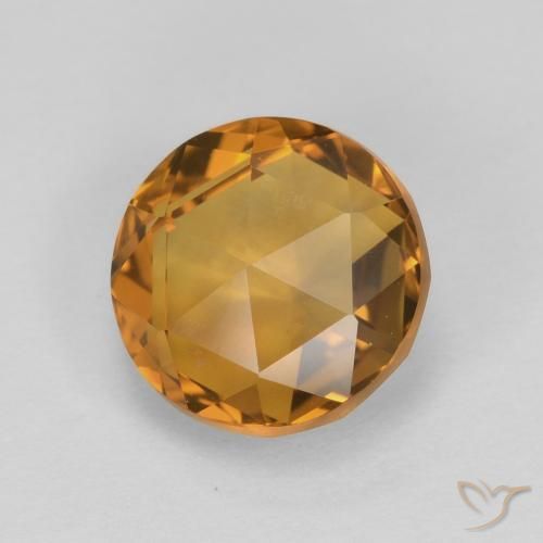 Citrino Arancio Medio naturale da 1.91 ct, Rotondo, VVS