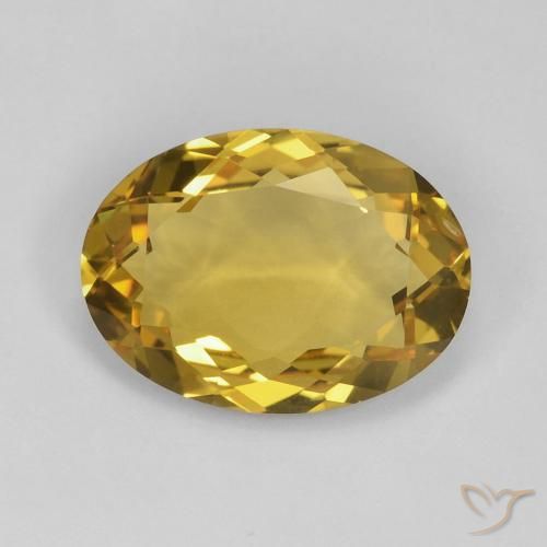 5.41ct Naturale Arancione-Oro Citrino, Ovale, VS