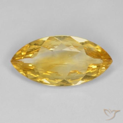 5.64ct Naturale Oro medio Citrino, Taglio marquise, VVS