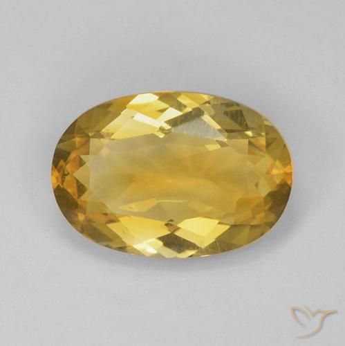 3.80ct Naturale Oro medio Citrino, Ovale, VVS