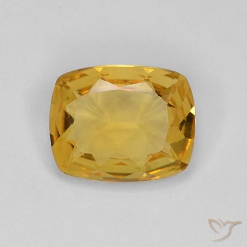 2.18ct Naturale Arancio dorato Citrino, Cuscino, VVS